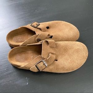 Birkenstock suede leather mule slip on clog 39